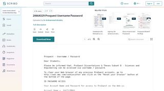 
                            9. 20664329 Proquest Username Password - Scribd