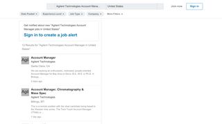 
                            6. 21 Agilent Technologies Account Manager Jobs | LinkedIn