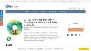
                            4. 21-Day Meditation Experience - Shedding the Weight: Mind, Body and ...