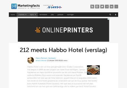 
                            6. 212 meets Habbo Hotel (verslag) | Marketingfacts