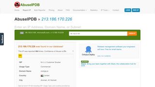
                            5. 213.186.170.226 | for L.L Customer Soubar | AbuseIPDB