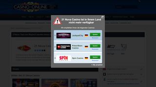 
                            2. 21Nova - Ein Online Casino mit den neusten Spielen von Playtech