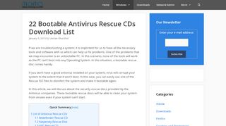 
                            11. 22 Bootable Antivirus Rescue CDs Download List - iTechtics