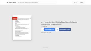 
                            8. 2.2 Pengertian SIAK SIAK adalah Sistem Informasi Administrasi ...