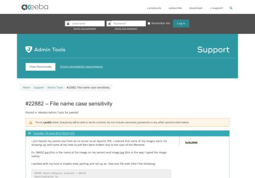 
                            8. 22882: File name case sensitivity - Admin Tools