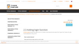 
                            8. 2.3 Adding login function - Tutorials, instructions & manuals for TYPO3 ...
