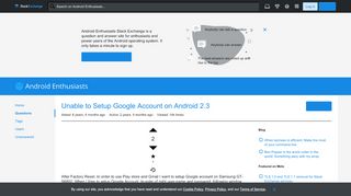 
                            10. 2.3 gingerbread - Unable to Setup Google Account on Android 2.3 ...