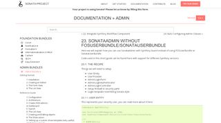 
                            11. 23. SonataAdmin without FOSUserBundle ... - Documentations