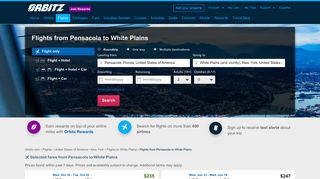 
                            9. $230 + Flights from Pensacola (VPS) to White Plains (NYC) on Orbitz ...