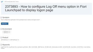 
                            6. 2373893 - How to configure Log Off menu option in Fiori Launchpad ...