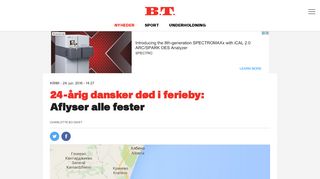 
                            13. 24-årig dansker død i ferieby: Aflyser alle fester | BT Krimi - www.bt.dk