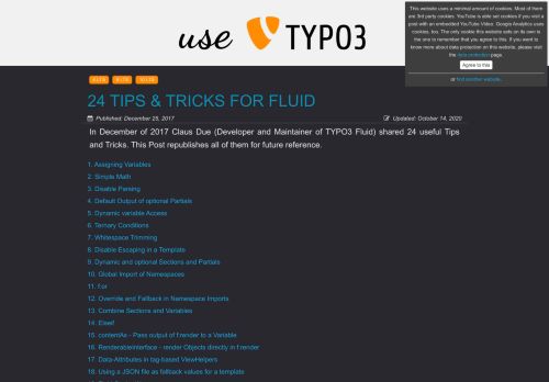 
                            8. 24 Fluid Tips - A TYPO3 Developer Blog