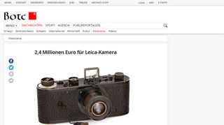 
                            11. 2,4 Millionen Euro für Leica-Kamera | Panorama | Bote der Urschweiz