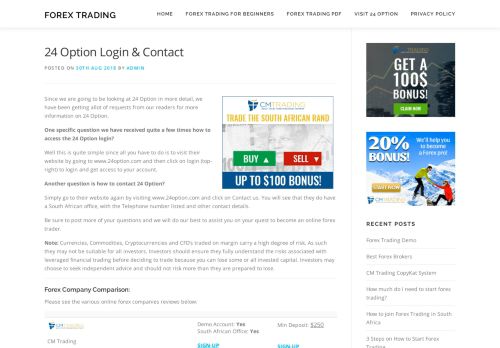 
                            3. 24 Option Login & Contact - Forex Trading South Africa