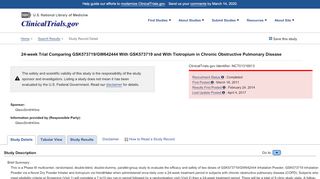 
                            6. 24-week Trial Comparing GSK573719/GW642444 ... - ClinicalTrials.gov