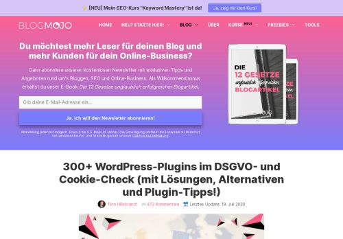 
                            1. 240+ WordPress-Plugins im DSGVO-Check (mit Lösungen ... - Blogmojo