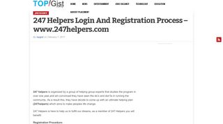 
                            1. 247 Helpers Login And Registration Process - www.247helpers.com