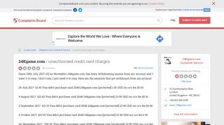 
                            3. 24Kgame.com - Unauthorized credit card charges, Review 940634 ...