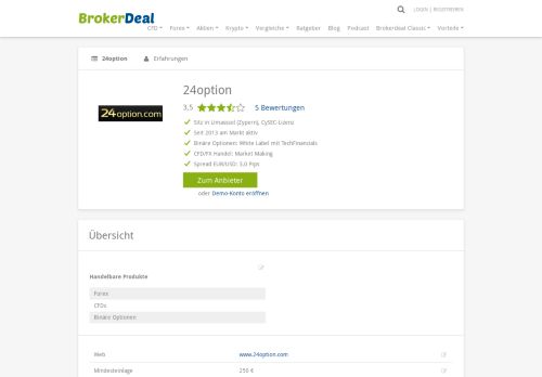 
                            12. 24option - Wie seriös ist der Binäre Optionen Broker? - BrokerDeal