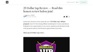 
                            11. 25 Dollar 1up Review — Read this honest review before join! - Medium