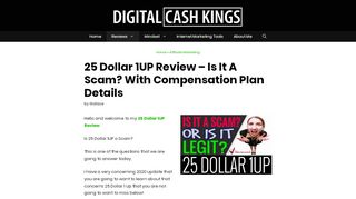 
                            8. 25 Dollar 1UP Review - Scam? Compensation Plan Exposed!