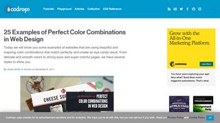 
                            1. 25 Examples of Perfect Color Combinations in Web Design - Codrops