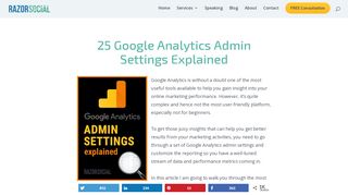 
                            9. 25 Google Analytics Admin Settings Explained - RazorSocial