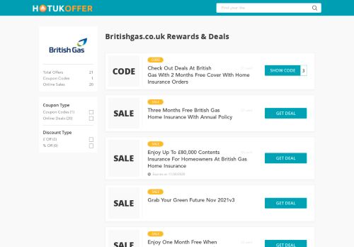 
                            5. 25% Off Britishgas.co.uk Rewards Nov 2018 - HotUKOffer