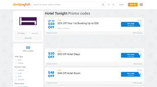 
                            9. 25% Off Hotel Tonight Promo Codes & Coupons for February 2019