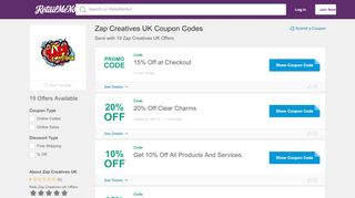 
                            10. 25% Off Zap Creatives UK Coupon, Promo Codes - RetailMeNot
