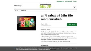 
                            11. 25% rabat på Min Bio medlemsskab - Jyllands-Posten Mit JP