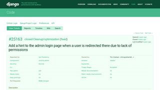 
                            3. #25163 (Add a hint to the admin login page when a user is redirected ...