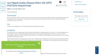 
                            9. 252559: von Hippel-Lindau Disease (VHL): VHL ... | LabCorp