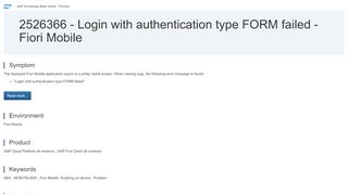 
                            7. 2526366 - Login with authentication type FORM failed - Fiori Mobile ...