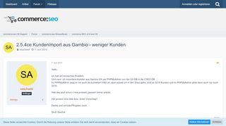 
                            13. 2.5.4ce Kundenimport aus Gambio - weniger Kunden - commerce:SEO v2 ...