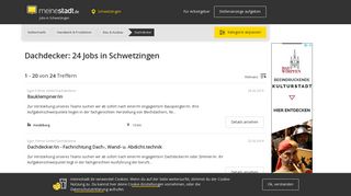 
                            11. 26 Jobs Dachdecker in Schwetzingen - meinestadt.de