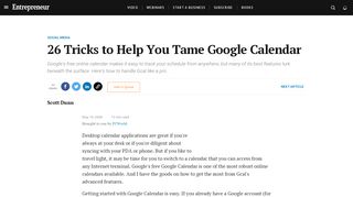 
                            7. 26 Tricks to Help You Tame Google Calendar - Entrepreneur