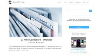 
                            11. 27 Free Dashboard Templates - Creative Tim's Blog