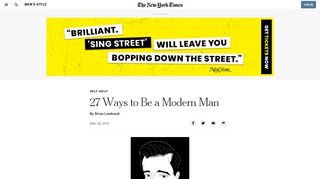 
                            11. 27 Ways to Be a Modern Man - The New York Times