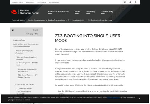 
                            1. 27.3. Booting into Single-User Mode - Red Hat Customer Portal