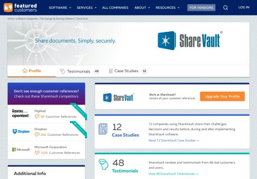 
                            11. 28 Customer Reviews & Customer References of ShareVault ...