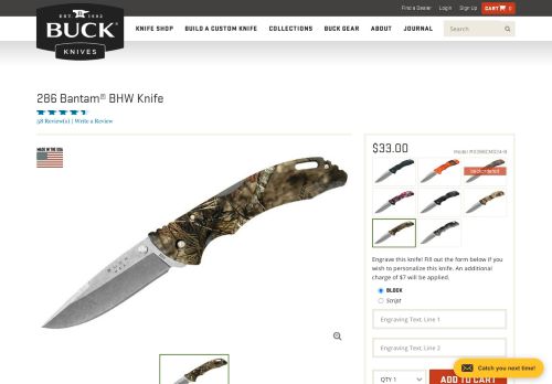 
                            10. 286 Bantam® BHW Knife - Buck® Knives OFFICIAL SITE