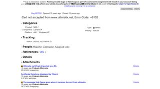 
                            3. 287555 - Cert not accepted from www.ultimatix.net, Error Code: --8102