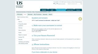 
                            7. 2878. I can't connect to eduroam - what can I do ... - University of Sussex