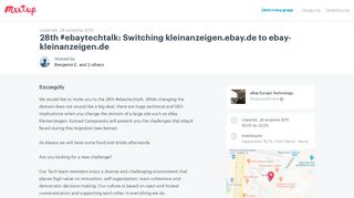 
                            10. 28th #ebaytechtalk: Switching kleinanzeigen.ebay.de to ebay ...