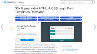 
                            13. 29+ Remarkable HTML & CSS Login Form Templates ... - Template.net