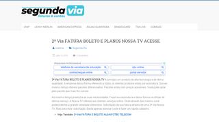 
                            4. 2ª Via FATURA BOLETO E PLANOS NOSSA TV ACESSE SOLICITE