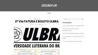 
                            5. 2ª Via FATURA E BOLETO ULBRA COMO SOLICITAR E IMPRIMIR