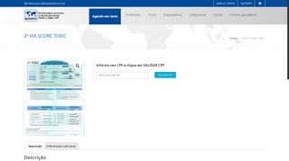 
                            10. 2ª Via Score TOEIC – Mastertest – Teste TOEIC e teste TOEFL ITP