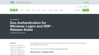 
                            1. 2FA for Windows Logon and RDP - Release Notes | Duo Security